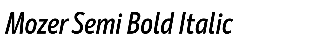 Mozer Semi Bold Italic